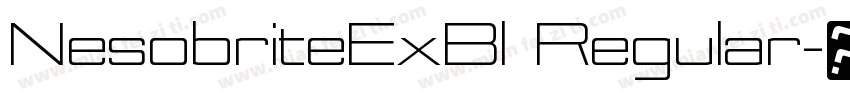 NesobriteExBl Regular字体转换